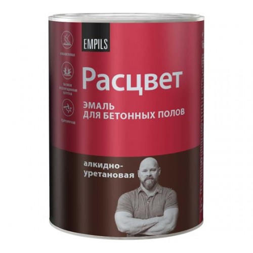 Эмаль для бетонных полов 2,7кг. коричневая  Расцвет
